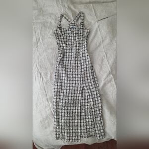 Vintage Retro Pinafore Midi Dress